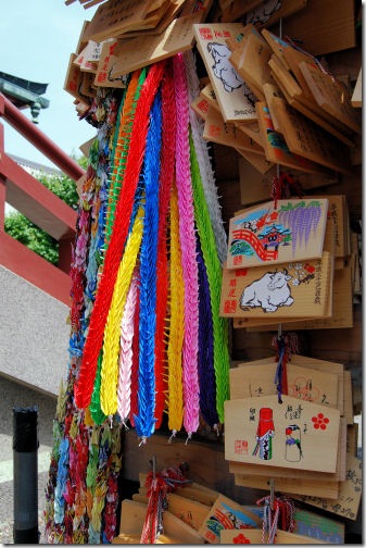 ema cranes shrine tokyo japan